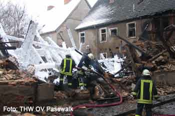 Restabl�schung mit Schaum